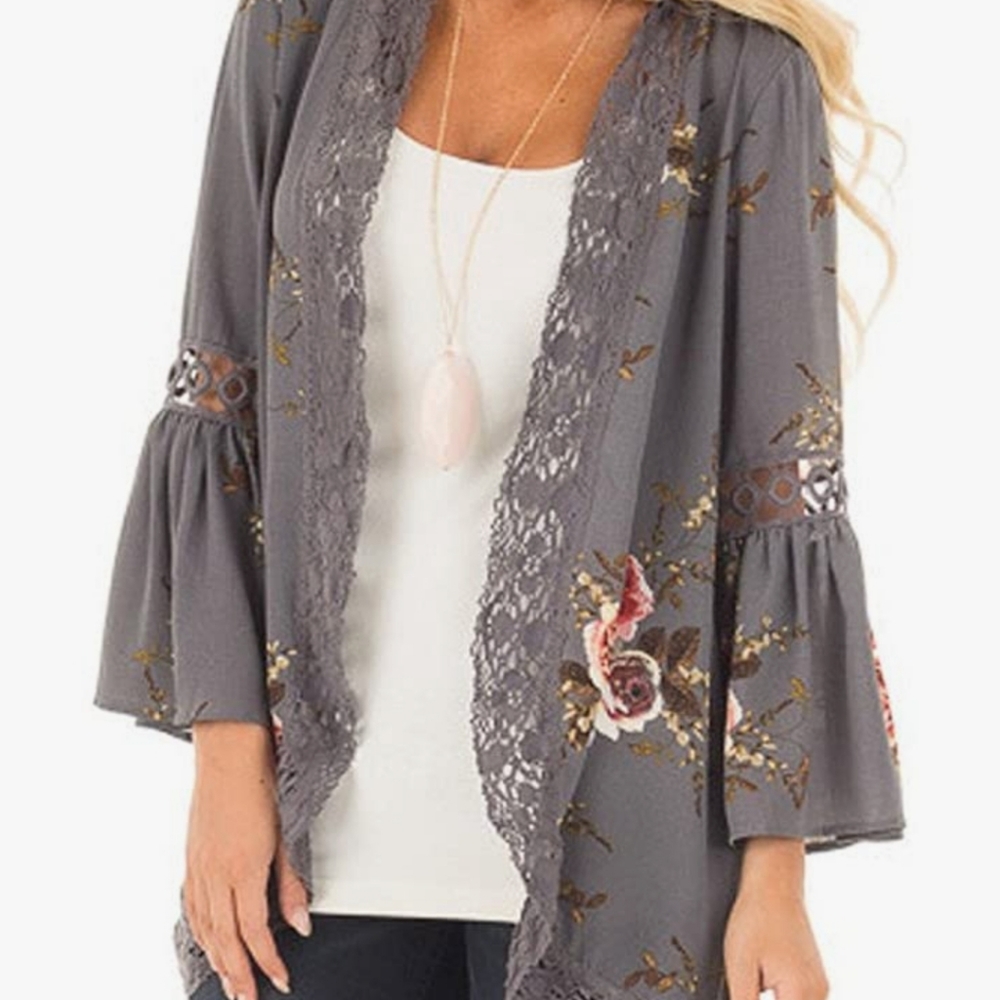 💙🌵Kimono Cardigans Floral Print Chiffon 💙